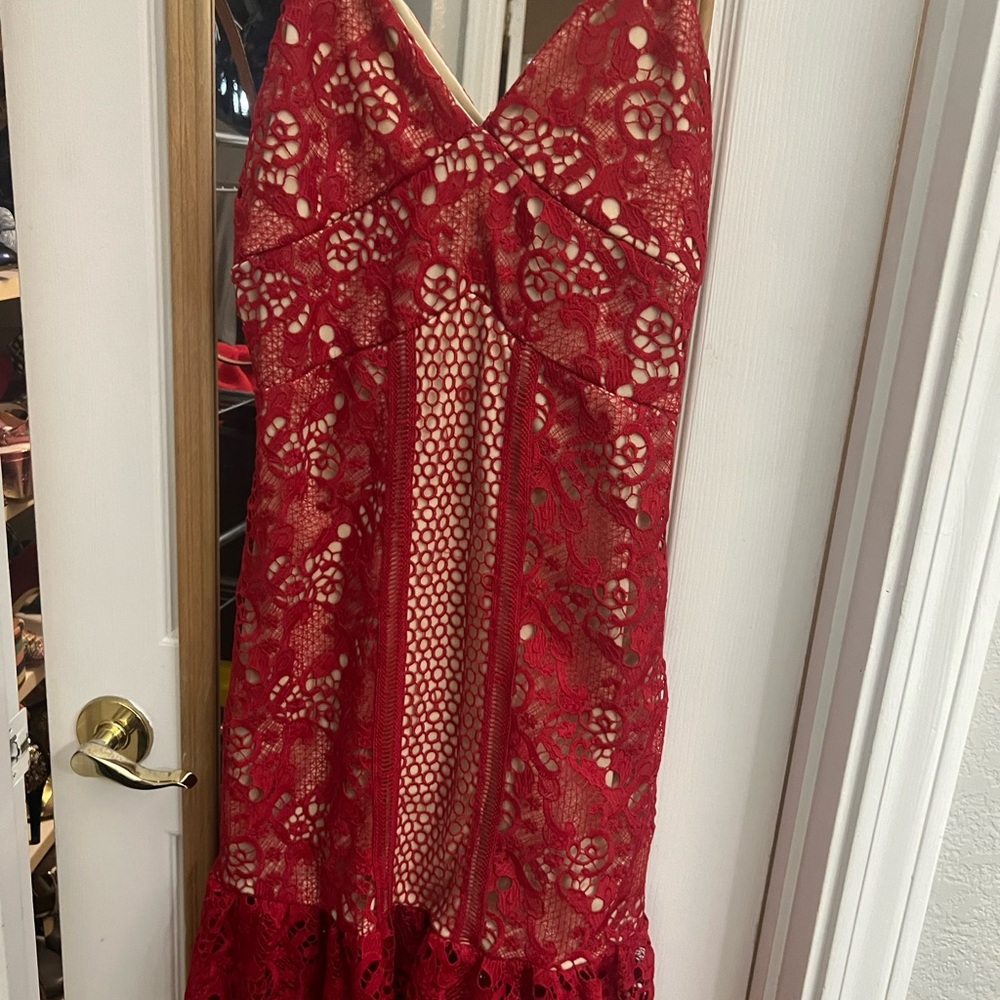 Romeo and Juliet Couture Red Lace Dress NWT *// - Picture 2 of 9
